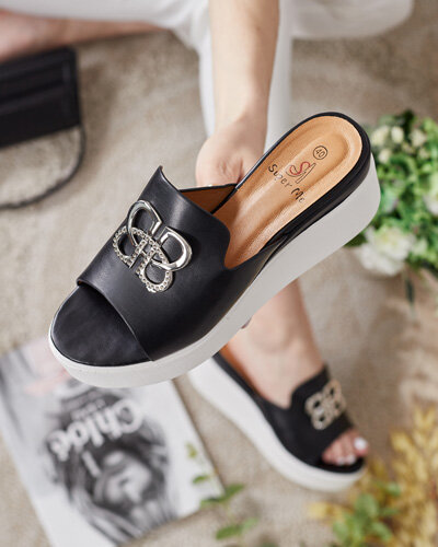 Royalfashion Sailme Flip-flops pentru femei pe o piele de pisică