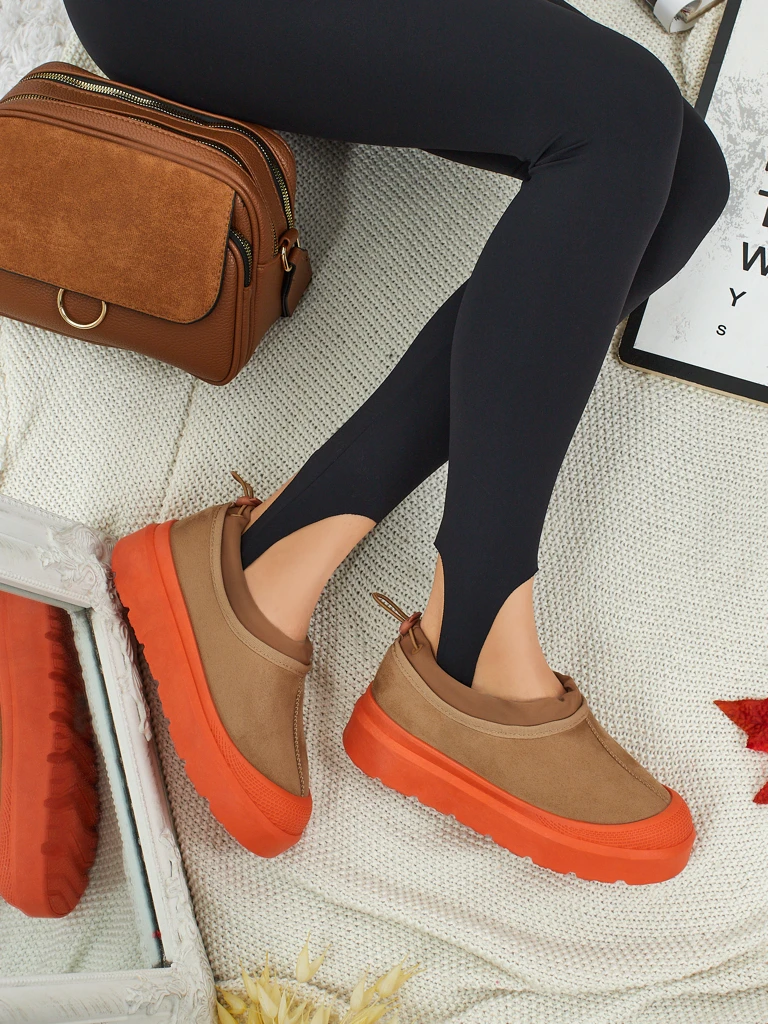 Adidași Dama Flora Camel Căprioară Confortabili Pentru Fiecare Zi