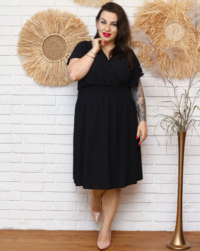 Rochie neagra dama PLUS SIZE - Imbracaminte