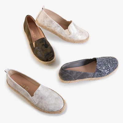 OUTLET Espadrile dama argintii Bela - Pantofi