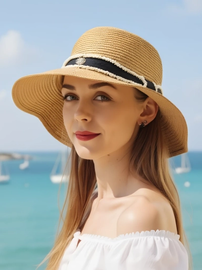 Royalfashion Pălărie de paie pentru femei Sunny Meadow