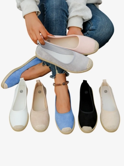 Espadrile ecologice din suede pentru femei Royalfashion Aroles