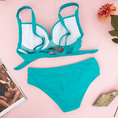 Costum de baie în două piese turcoaz - Lenjerie intimă