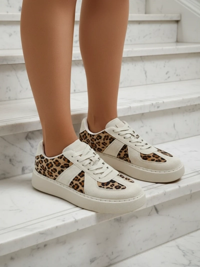 Adidași sport pentru femei Royalfashion cu un imprimeu leopard Big Cat
