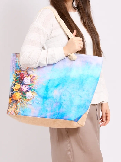 Royalfashion Sac mare din țesătură cu imprimeu