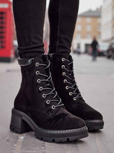 Royalfashion Botine cu siret pentru femei Esio