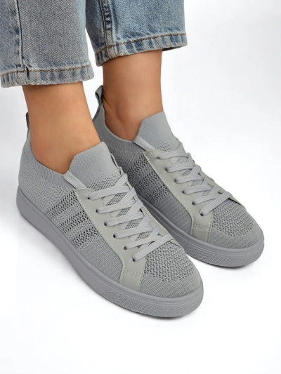 Adidași Gri Androsia – Pantofi sport stilați, plați, pentru vară și primăvară