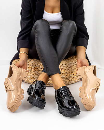 Pantofi dama lacuiti negri Binotsi - Incaltaminte