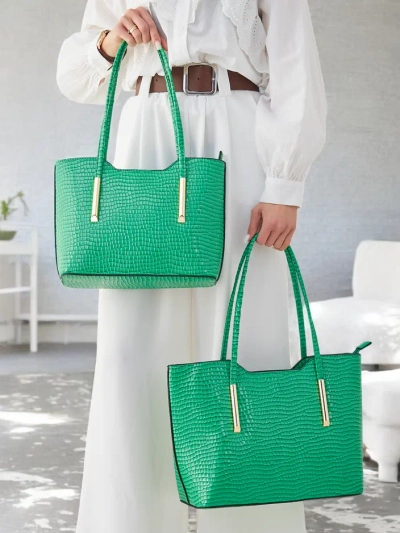 Royalfashion geantă de damă din piele ecologică cu două straturi, cu embossing
