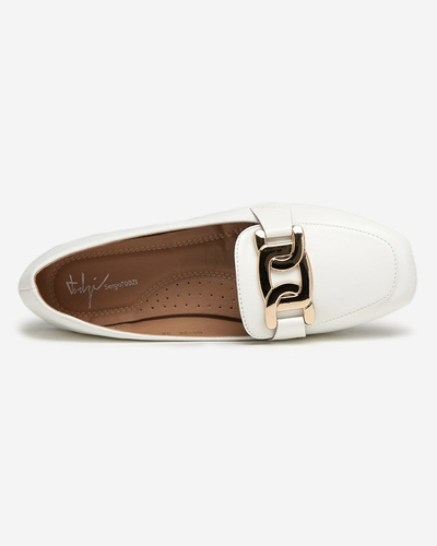 OUTLET Mocasini albi dama Melukia - Pantofi