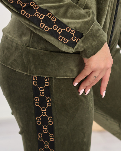 Set trening dama cu dungi verzi - Imbracaminte