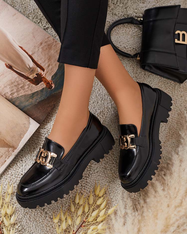 Royalfashion Mocasini lăcuiți de damă Bevevra