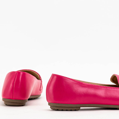 Mocasini dama fucsia cu decor Riltia - Incaltaminte