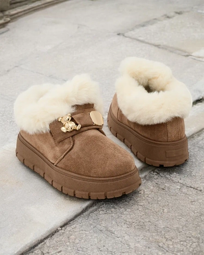 Royalfashion Cizme scurte pentru femei a'la cizme de zăpadă Dobis