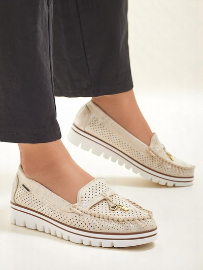 Mocasinile perforate pentru femei Royalfashion Elissas