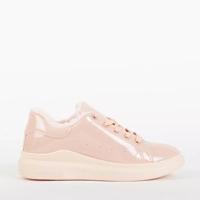 OUTLET Pantofi sport de damă roz cu blană Naina - Încălțăminte