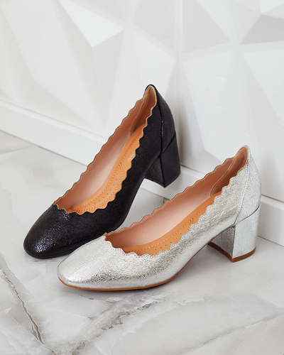 Royalfashion Pantofi stiletto Nynony negri pentru femei