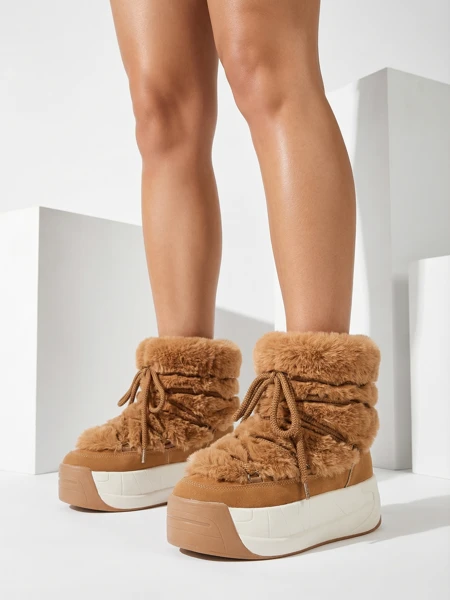 Cizme de zăpadă pentru femei Royalfashion Rozuri