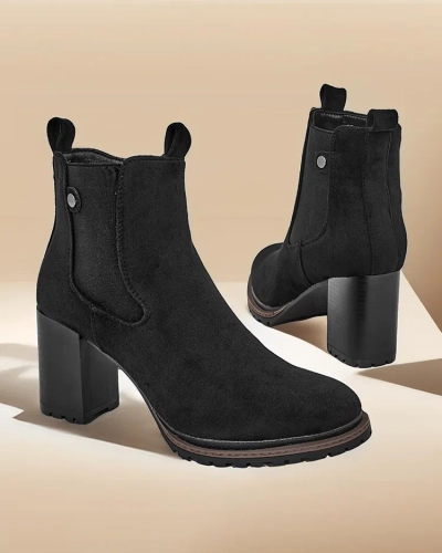 Botinele de glezna pentru femei Royalfashion din eco-sueda pe un suport Idilla
