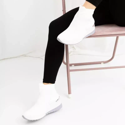 OUTLET Pantofi sport slip-on dama Tikva albi - Incaltaminte