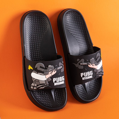 Papuci din cauciuc negru pentru femei - Încălțăminte