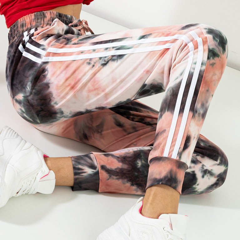 Pantaloni de trening roz cu dungi - Îmbrăcăminte