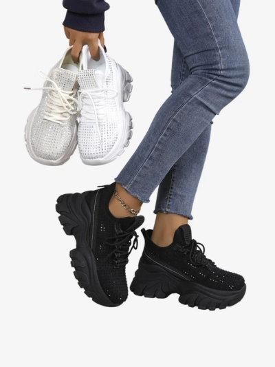 Royalfashion Pantofi sport pentru femei cu strasuri Blysco
