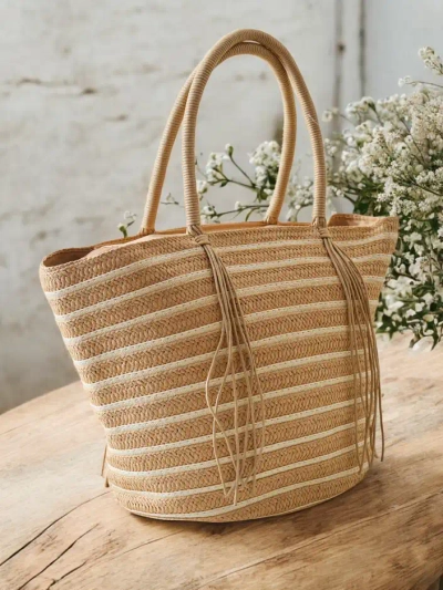 Royalfashion Geantă de paie mare pentru femei