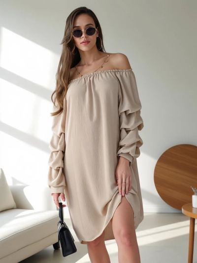 Rochie feminină Royalfashion Smooth în stil spaniol cu volane