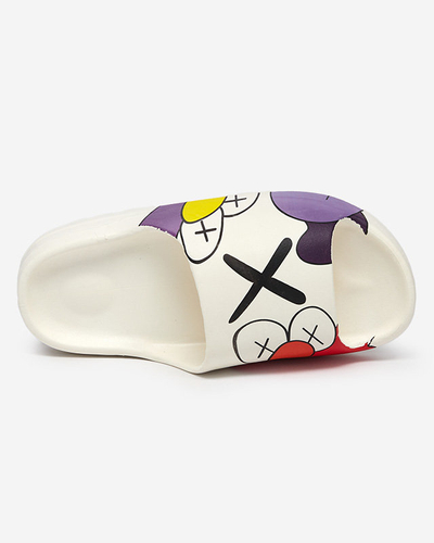 OUTLET Papuci albi dama de la Elmino - Incaltaminte