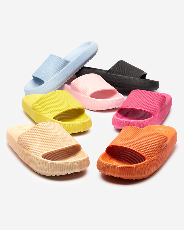 Papuci de cauciuc negru cu relief Torika - Încălțăminte