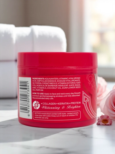Krem do twarzy i szyi z efektem rozjaśnienia i nawilżenia Deep Pink