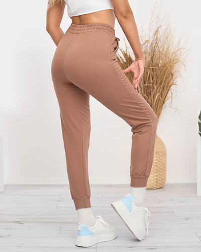 Pantaloni de trening maro dama - Imbracaminte