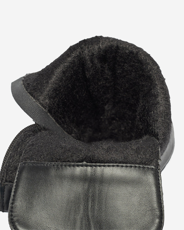 Cizme joase negre cu partea superioară matlasată Tepano - Încălțăminte