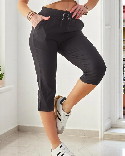 Royalfashion Pantaloni 3/4 din bumbac pentru femei