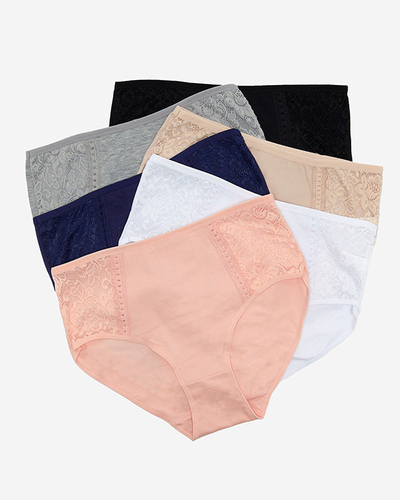 Set 6 perechi de slip dama bumbac PLUS SIZE - Lenjerie intima