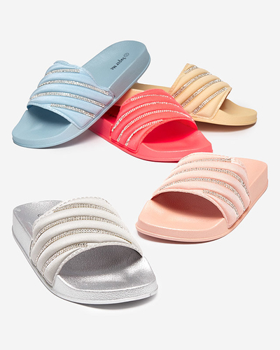 OUTLET Papuci de dama Coral cu zirconiu Mytaris - Incaltaminte
