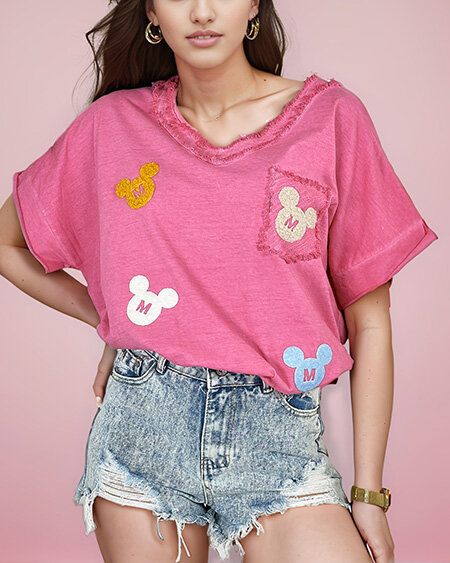 Royalfashion Tricou pentru femei cu petice