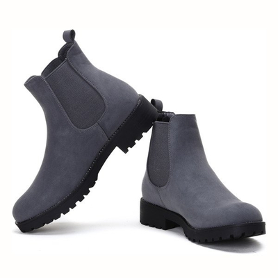 Szare, klasyczne botki Dream - Obuwie