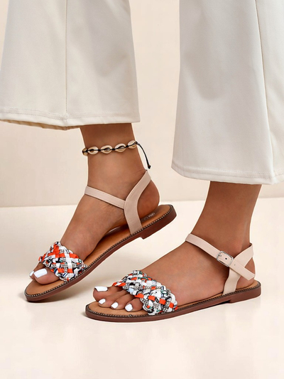 Royalfashion Sandali ppi fìmmini cu suola senza taccu ColorStrap