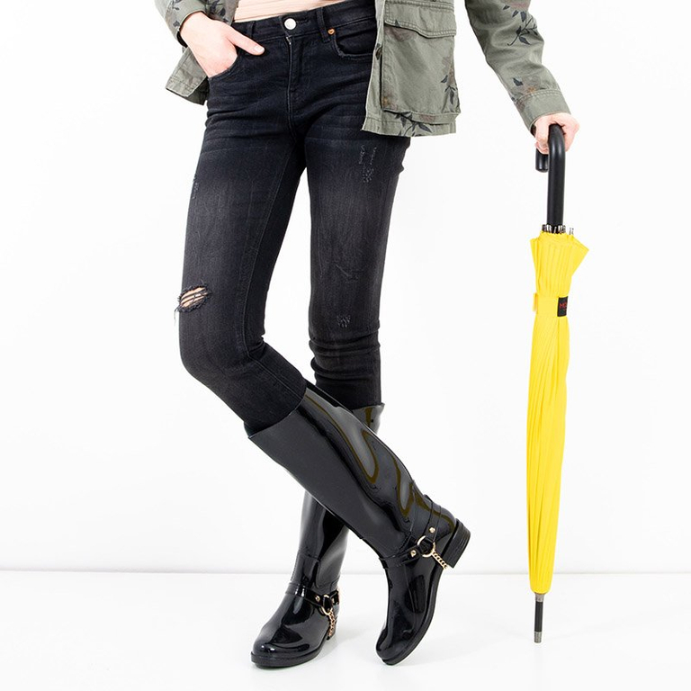 Femei negre până la genunchi, cu decorațiuni Vivienis - Încălțăminte