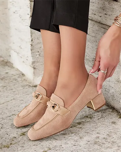 Royalfashion Mocasini eleganți pentru femei pe un post jos Orino