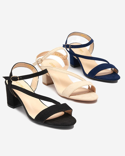 OUTLET Sandale dama pe un post negru Klodu- Pantofi