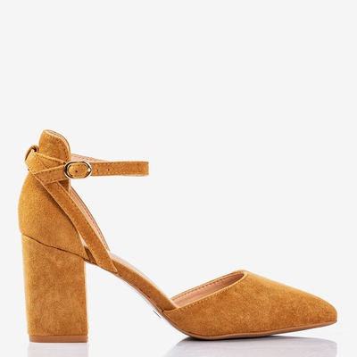 OUTLET Pompe maro, decupate pe un stâlp mai înalt. Party Time - Încălțăminte