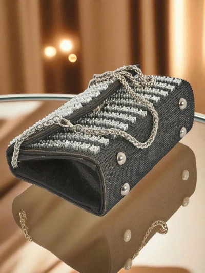 Royalfashion Kopertowo torebka damsko z cyrkoniami Elira Dusk
