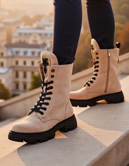Cizme de lucru pentru femei din eco-suede Royalfashion Moxox