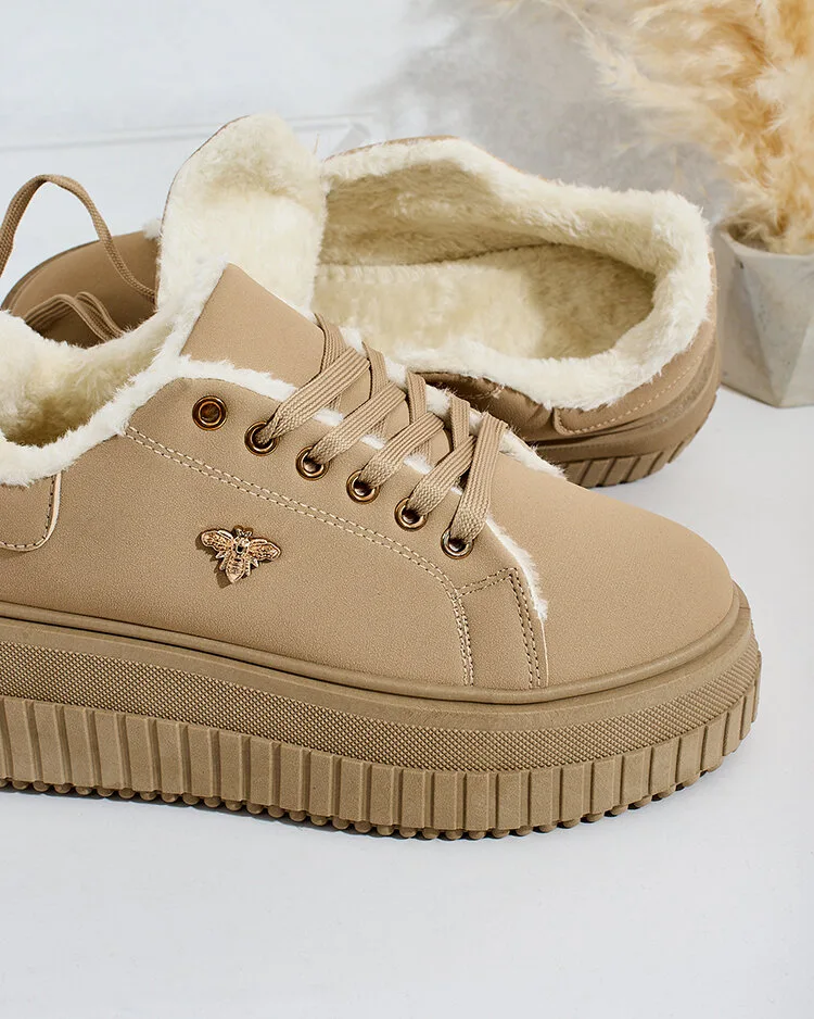 Royalfashion Adidași de damă încălțați cu blană Noxu