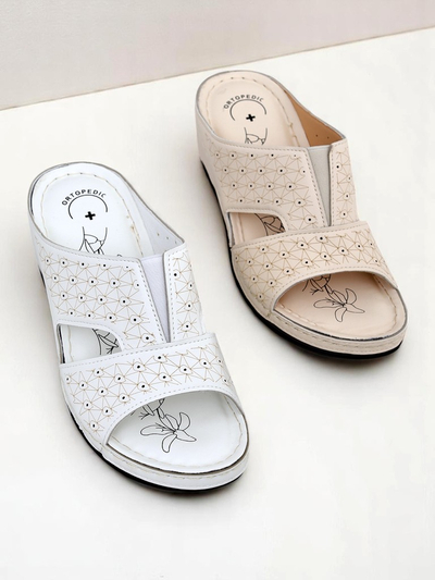 Royalfashion Damskie klapki na grubszej podeszwie Nova Step