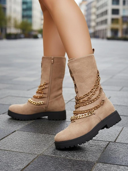 Royalfashion Cizme bagger de damă, maro deschis Goserre