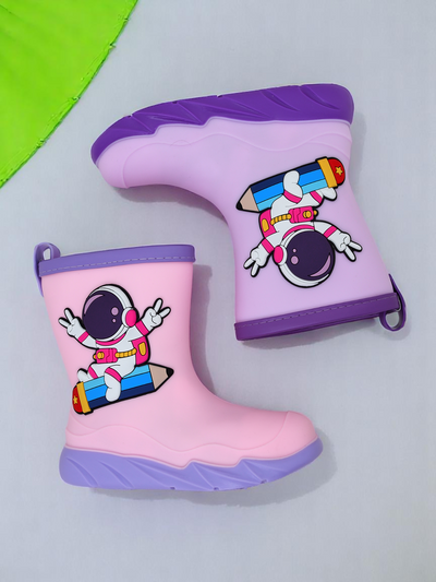 Cizme de ploaie pentru copii Royalfashion cu astronaut Cosmos